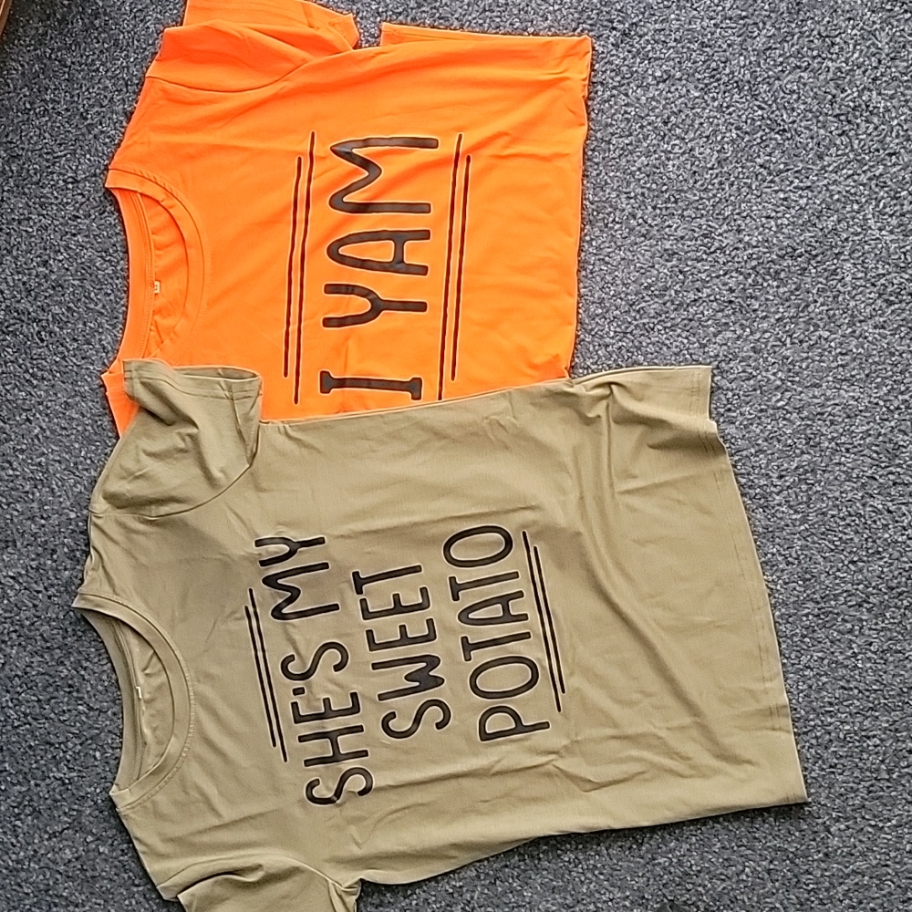 Women's Fun Tees - She's my Sweet Potato, I Yam - Size Medium